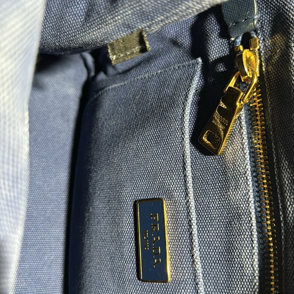 This is a blue denim Prada canapa tote! - Picture 16 of 16